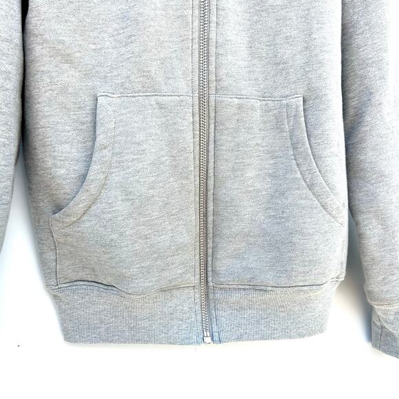 SPRWMN Full Zip Up Hoodie Heather Gray Grey Light Sweatshirt Cotton Extra Small - Picture 12 of 13